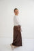 Vivienne Floral Midi Skirt in Velvet Brown - Vivienne Floral Midi Skirt in Velvet Brown - S - Salt and Honey
