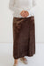 Vivienne Floral Midi Skirt in Velvet Brown - Vivienne Floral Midi Skirt in Velvet Brown - S - Salt and Honey