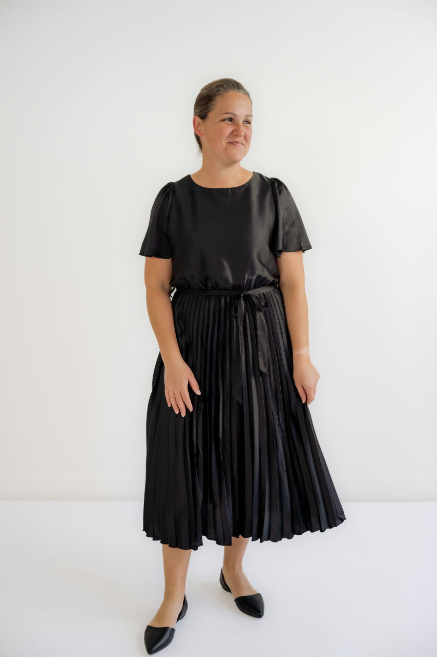 dressy midi dresses for wedding Plus Size Ruffled V-Neck A-Line Midi Wedding Guest Dress for Women