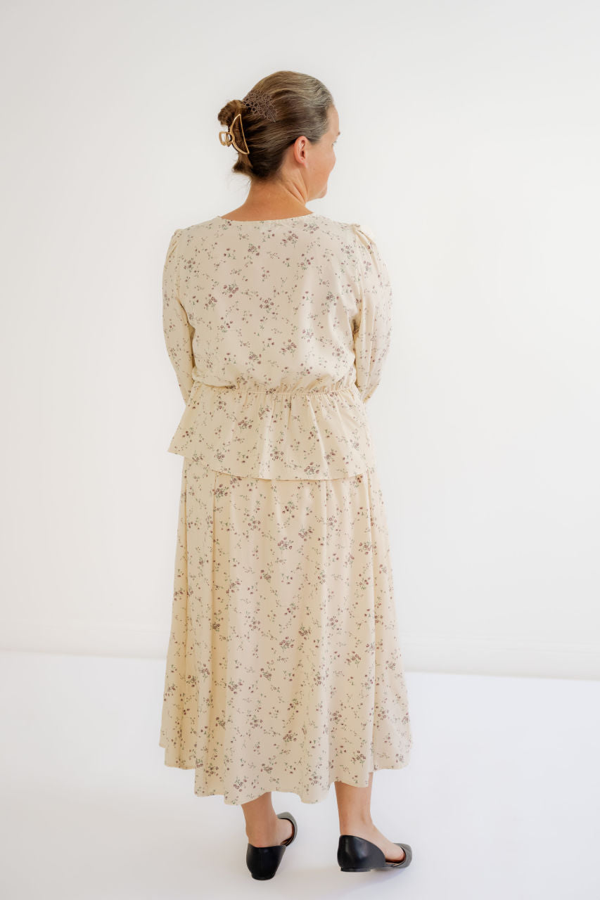 Rosie Floral Bow Top in Plum - Rosie Floral Bow Top in Plum - S - Salt and Honey