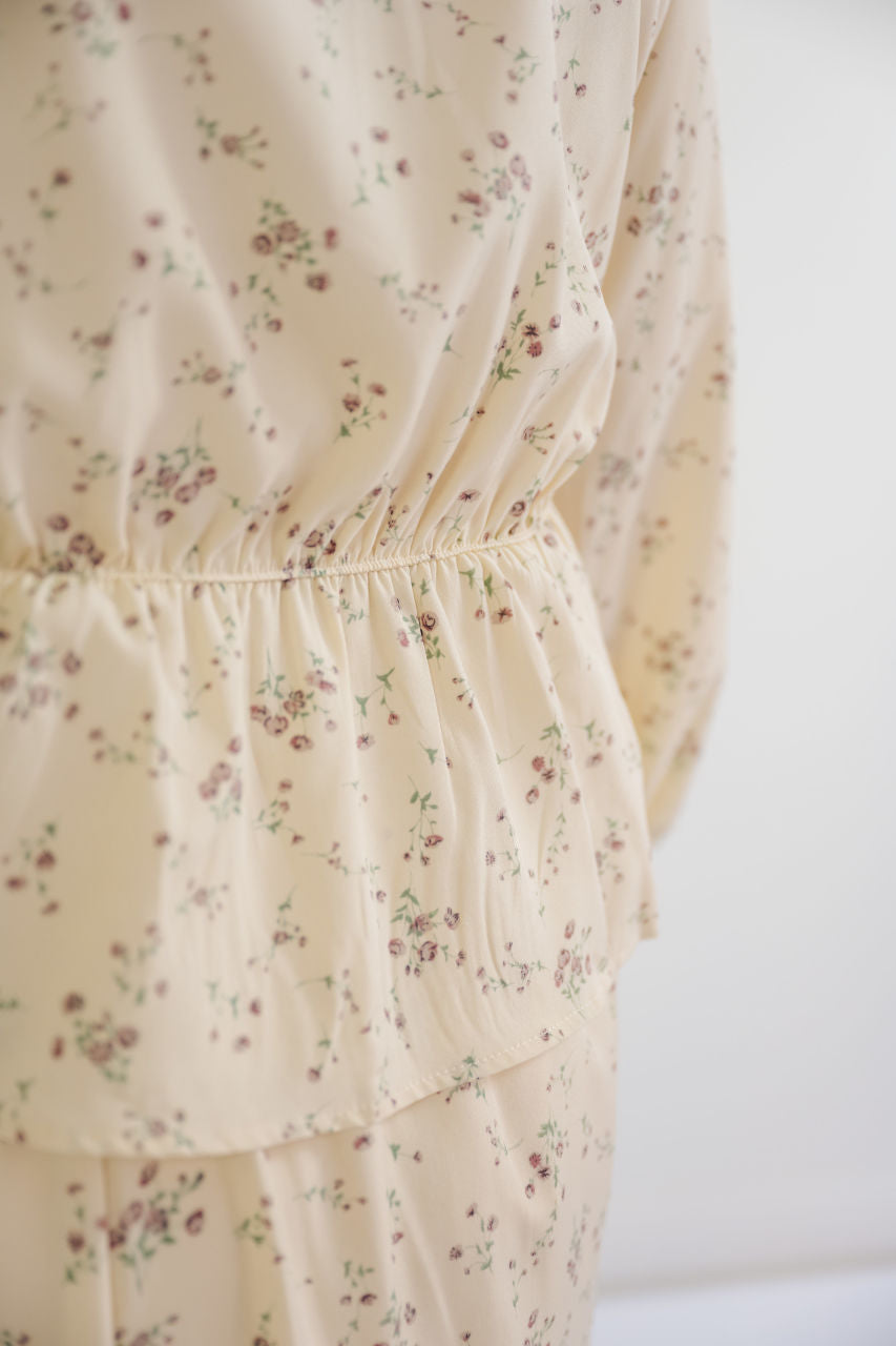 Rosie Floral Bow Top in Plum - Rosie Floral Bow Top in Plum - S - Salt and Honey