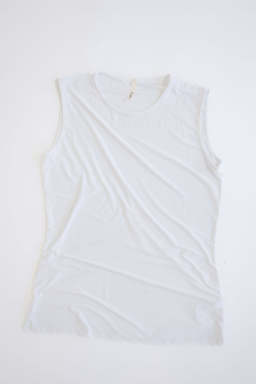 Essential Layering Tank in White - Essential Layering Tank in White - S - Salt and Honey