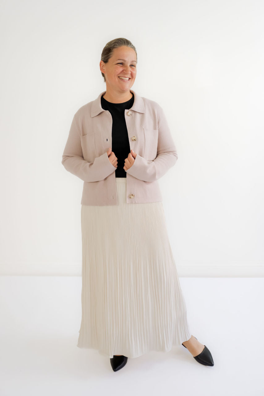 Etta Pleated Maxi Skirt in Soy - Etta Pleated Maxi Skirt in Soy - S - Salt and Honey