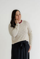 Cadence Heart Pointelle Sweater in Cream- FINAL SALE - Womens - Tops - Sweaters