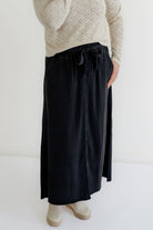 Bria Chambray Maxi Skirt in Black- FINAL SALE - Womens - Bottoms - Skirts