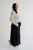 Cadence Heart Pointelle Sweater in Cream- FINAL SALE - Womens - Tops - Sweaters