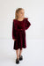 Norah Velvet Bow Girls Dress - Norah Velvet Bow Girls Dress - 3/4 T / Burgundy - Salt and Honey