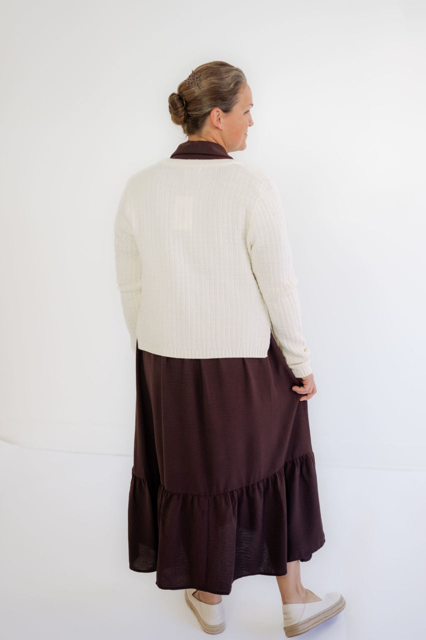 Augustine Textured Cardigan Creamy White - Augustine Textured Cardigan Creamy White - S - Salt and Honey