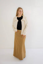 Emersyn Maxi Skirt in Khaki - Emersyn Maxi Skirt in Khaki - S - Salt and Honey