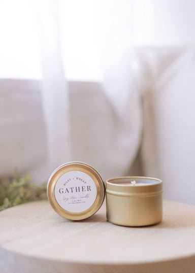 Gather Travel Tin Candle - Gather Travel Tin Candle - Default Title - Salt and Honey