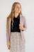 Louise Cotton Blend Cardigan in Mauve - Louise Cotton Blend Cardigan in Mauve - S - Salt and Honey