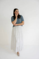 Isla Cotton Gauze Maxi Skirt in Ivory- FINAL SALE - Womens - Bottoms - Skirts