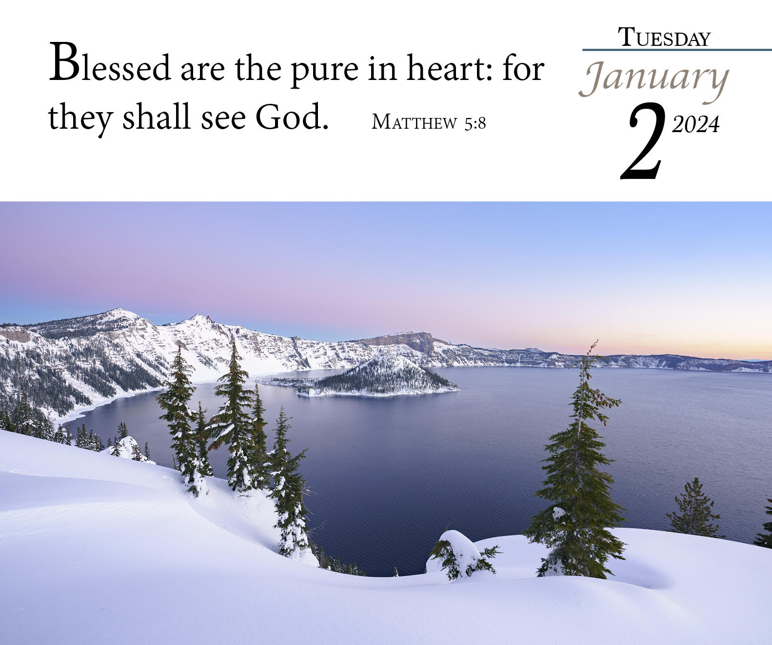 2024 Verse for the Day Bible Calendar with KJV Scripture