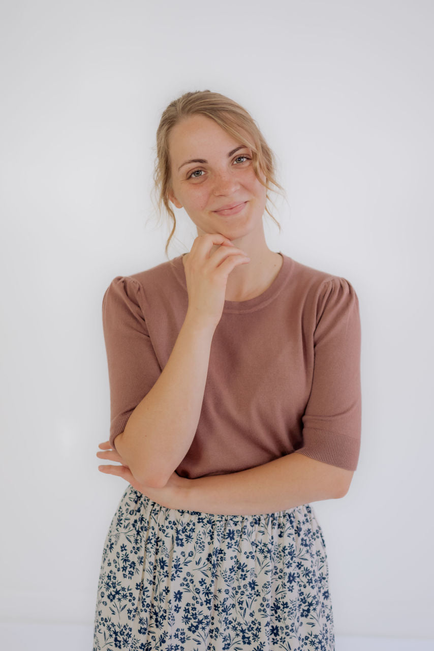 Maysen Knit Sweater Top in Marsala - Maysen Knit Sweater Top in Marsala - S - Salt and Honey