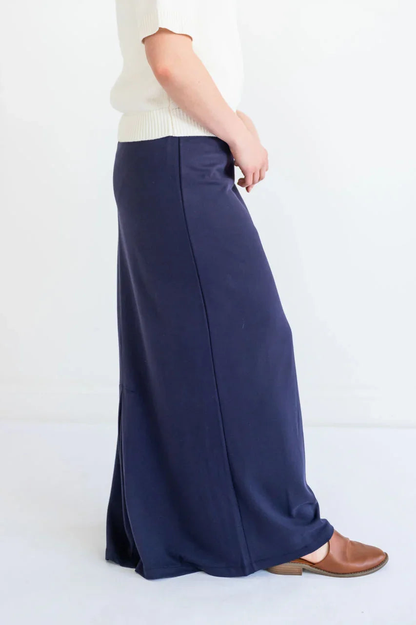 Loretta Knit Maxi Skirt in Navy - FINAL SALE - Loretta Knit Maxi Skirt in Navy - FINAL SALE - XS (36) - Salt and Honey