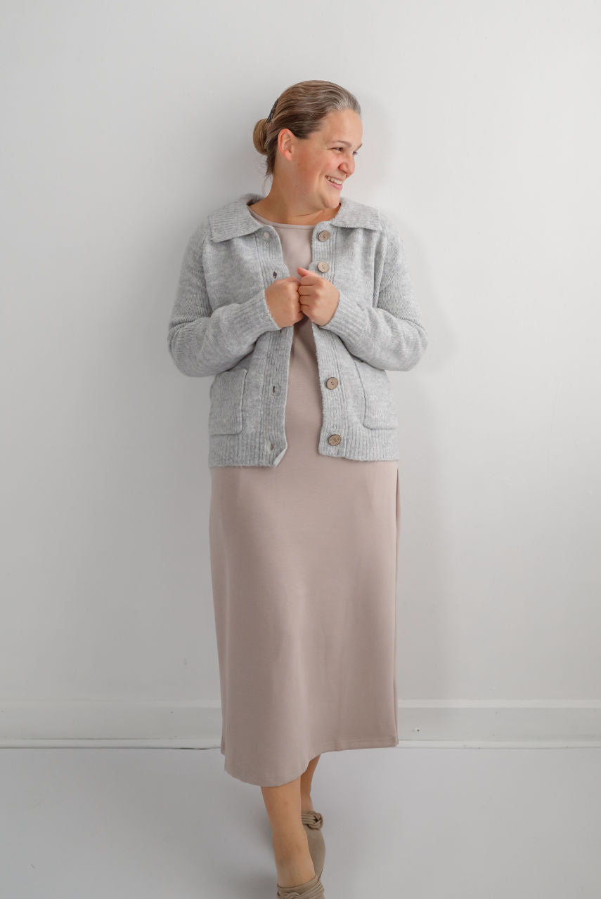 Milford Soft Button Jacket in Dove