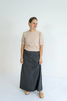 Caroline Knit Maxi Skirt in Gray - Caroline Knit Maxi Skirt in Gray - XS - Salt and Honey