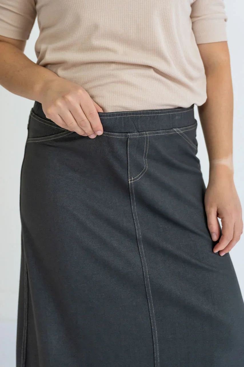 Caroline Knit Maxi Skirt in Gray - Caroline Knit Maxi Skirt in Gray - XS - Salt and Honey