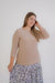 Faye 3/4 Sleeve Layering Top in Cream - Faye 3/4 Sleeve Layering Top in Cream - S - Salt and Honey