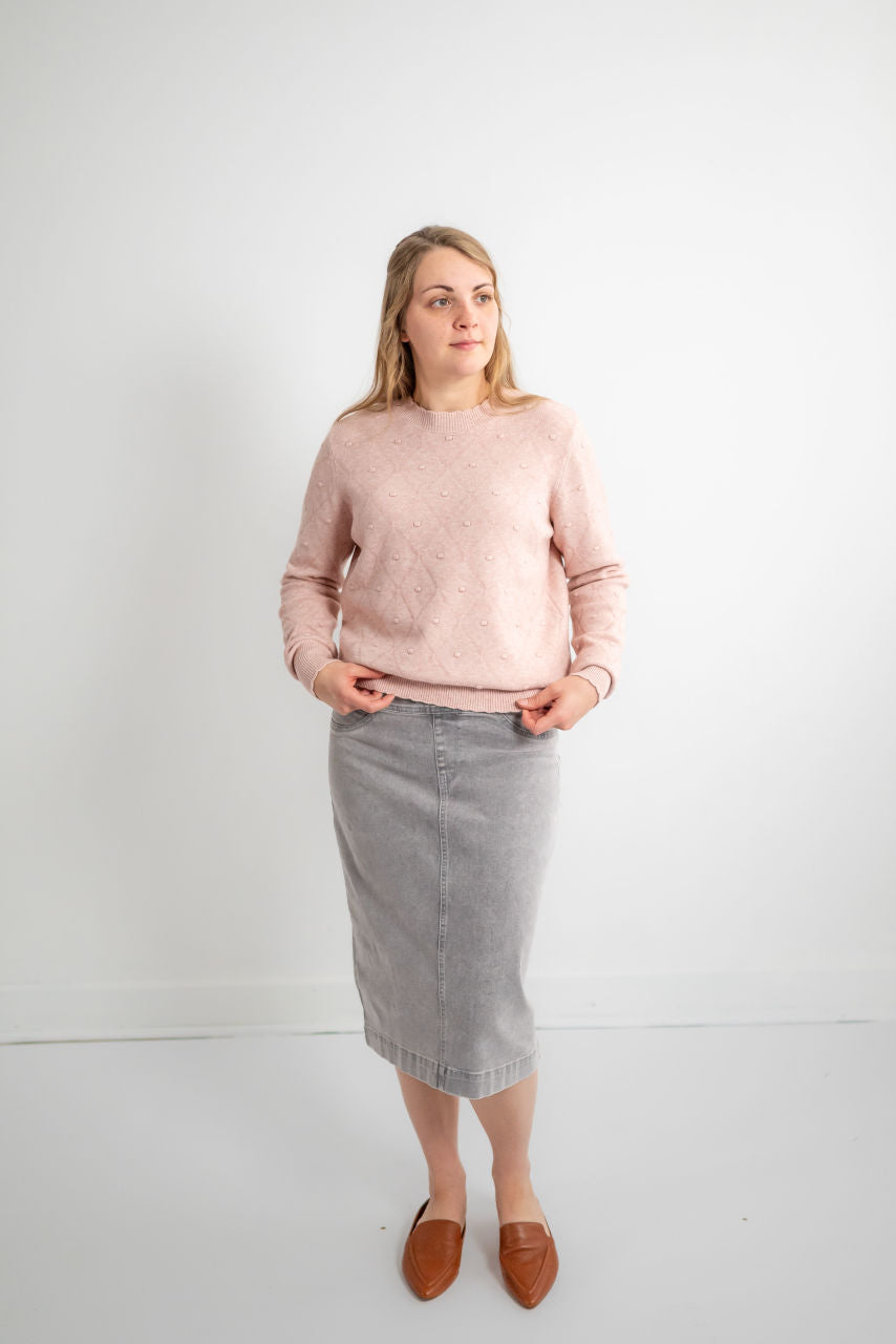 Sara 26" Skirt in Vintage Gray