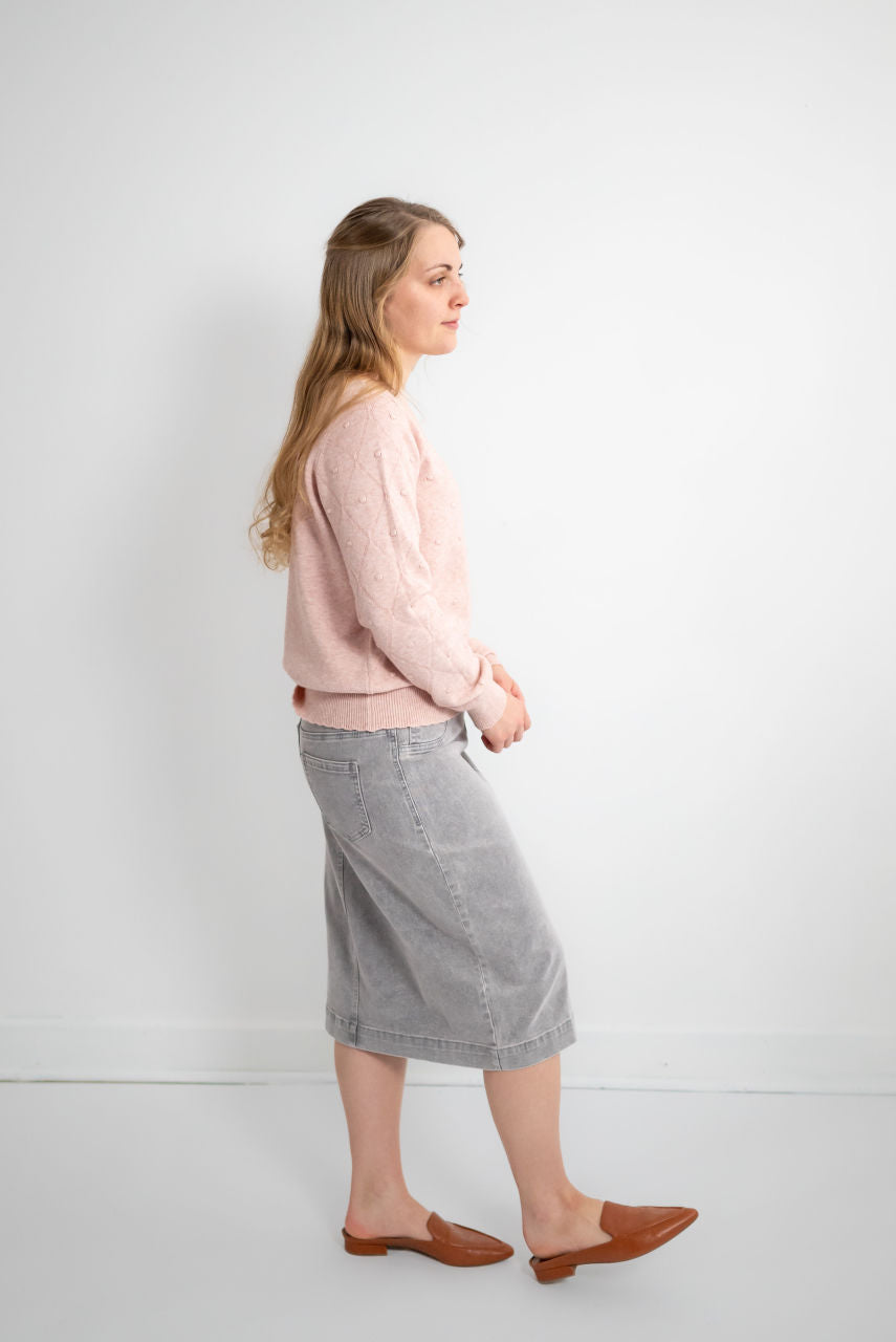 Sara 26" Skirt in Vintage Gray