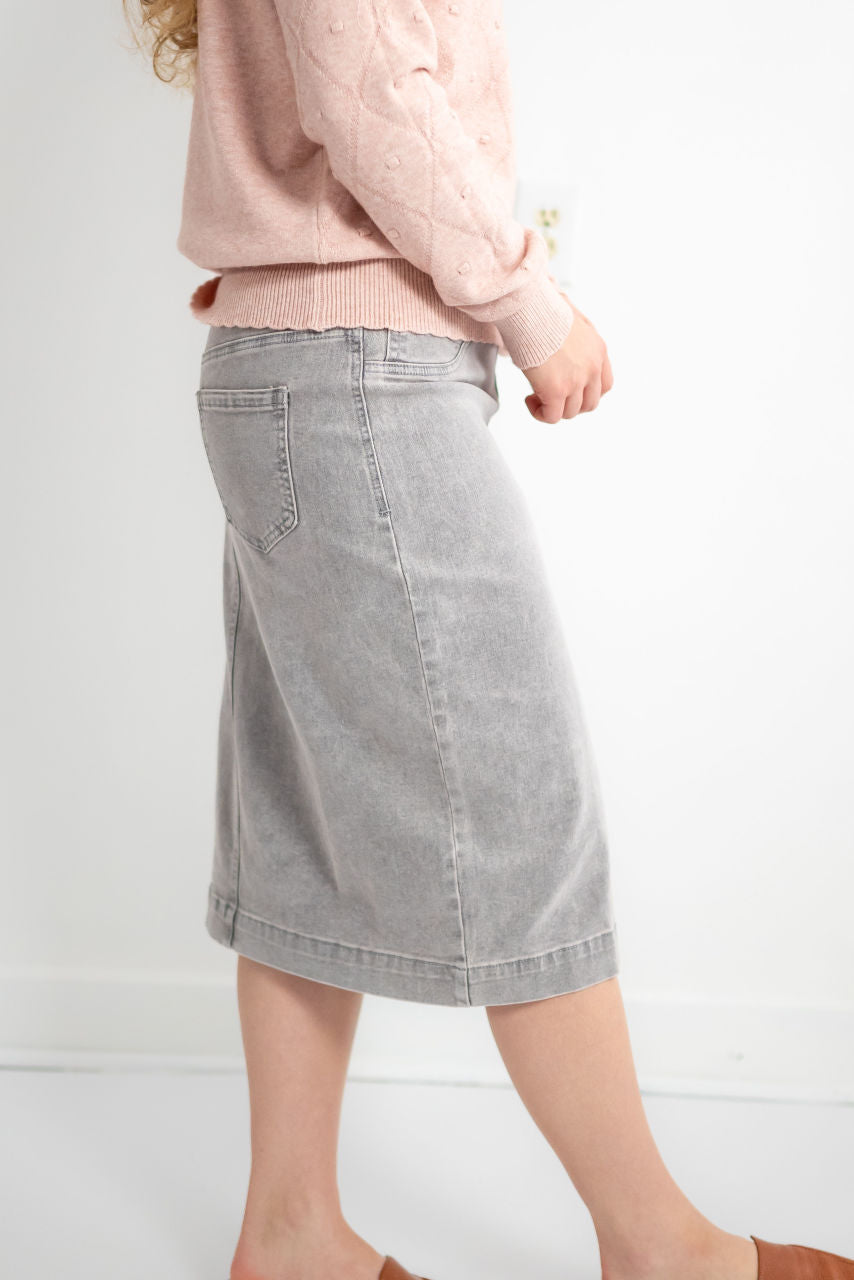 Sara 26" Skirt in Vintage Gray