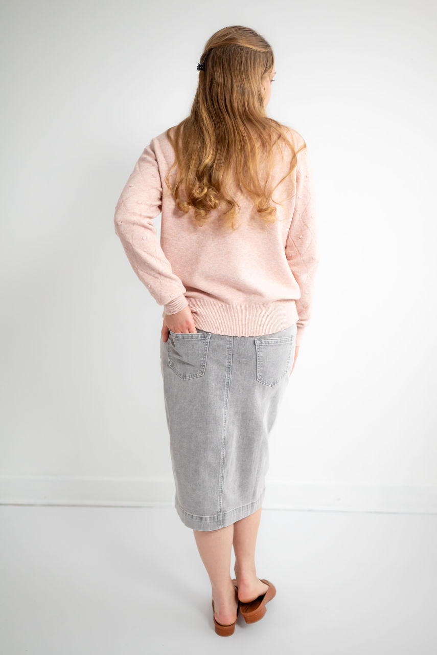 Sara 26" Skirt in Vintage Gray