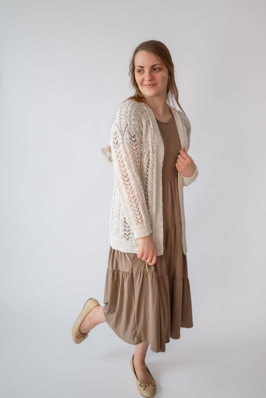 Madelyn Knit Midi Dress in Mocha