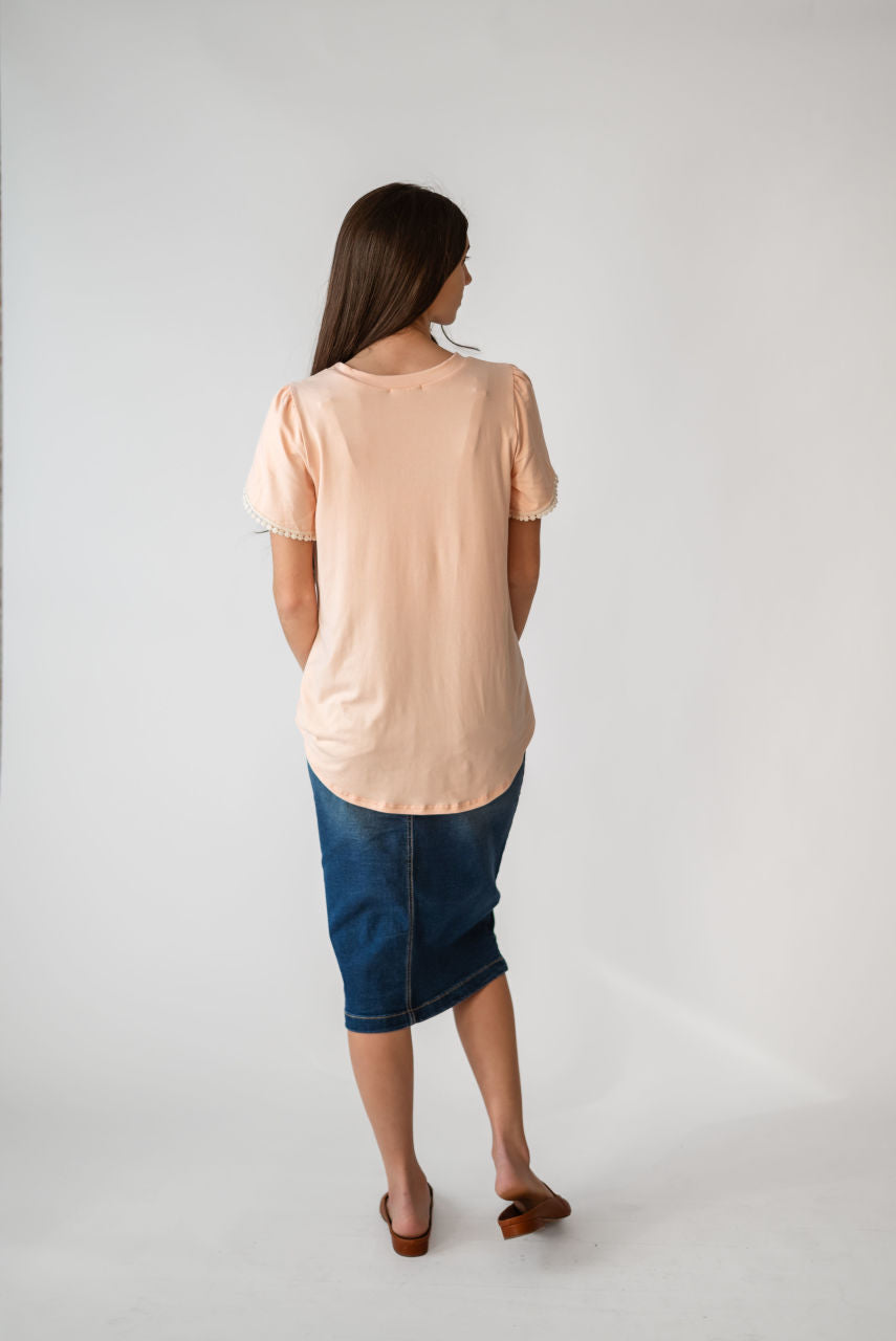 Cambria Top in Light Apricot - FINAL SALE