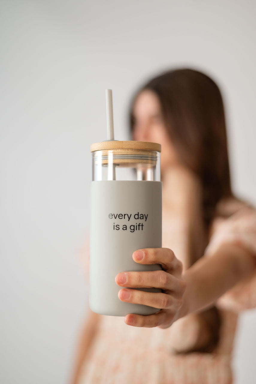"Every Day Is A Gift" Glass Tumbler