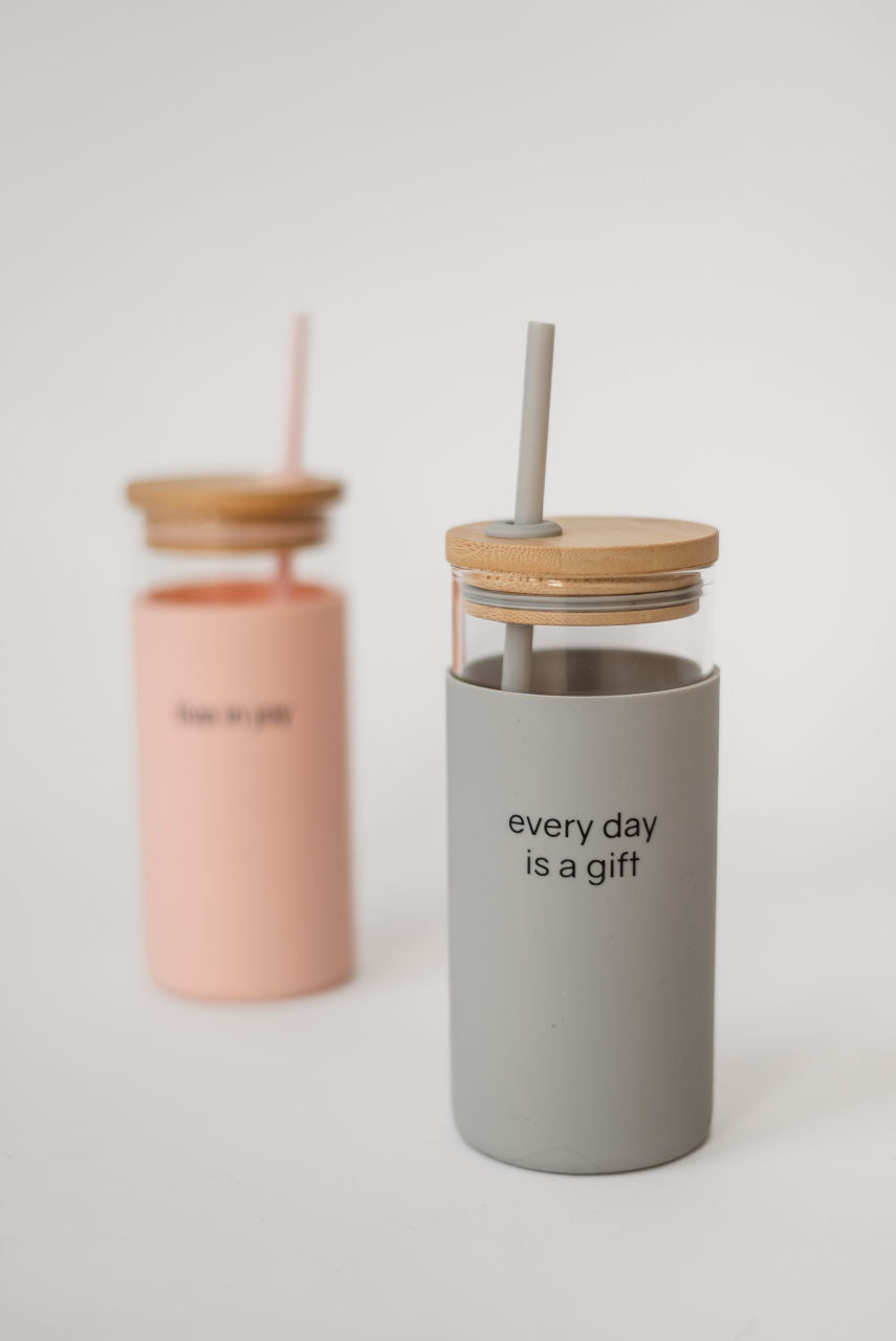 "Every Day Is A Gift" Glass Tumbler