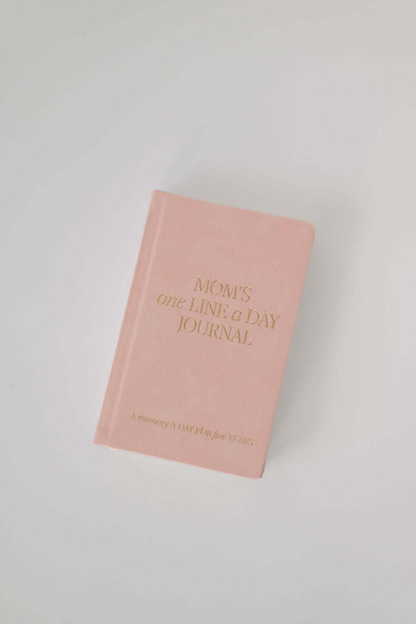 Mom's Leather Journal in Soft Pink