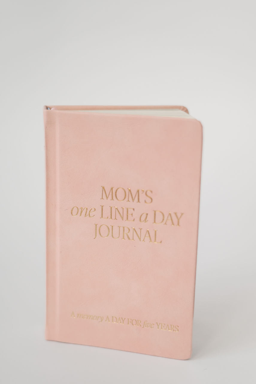 Mom's Leather Journal in Soft Pink
