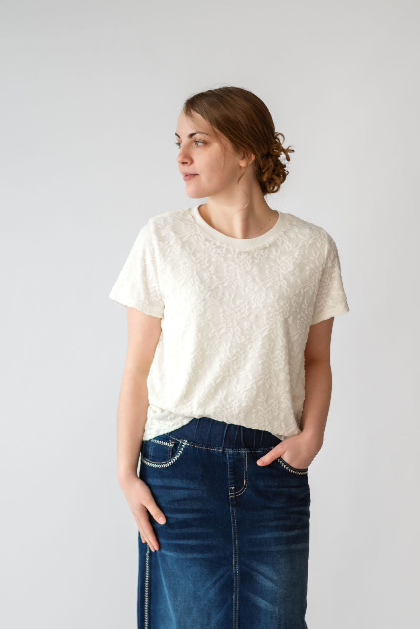 Delanie Lace Top in Ivory