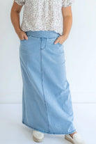 Rosemary Denim Skirt in Light Wash - Rosemary Denim Skirt in Light Wash - S - Salt and Honey
