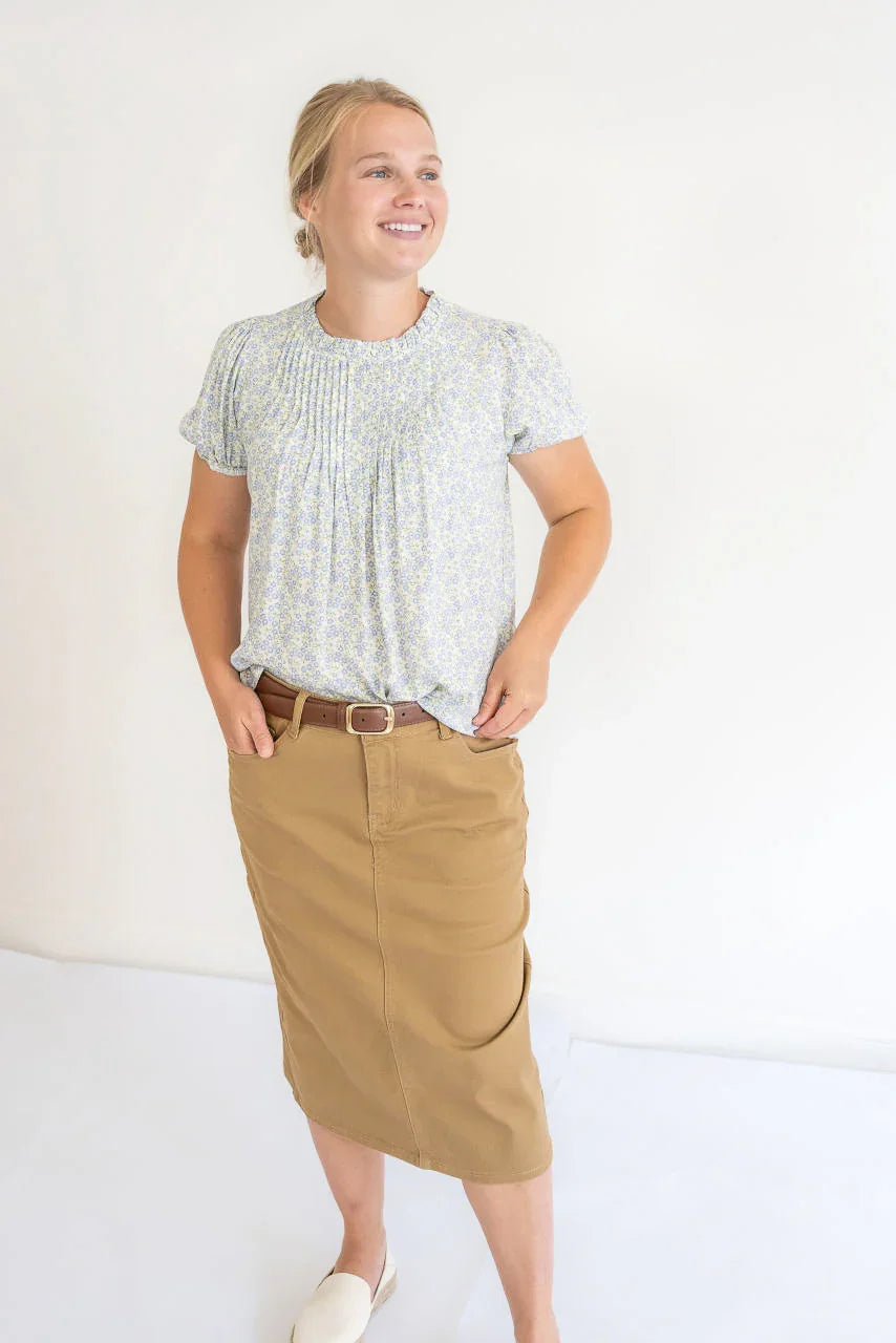 Solid Rectangle Buckle Belt in Brown - Solid Rectangle Buckle Belt in Brown - Default Title - Salt and Honey