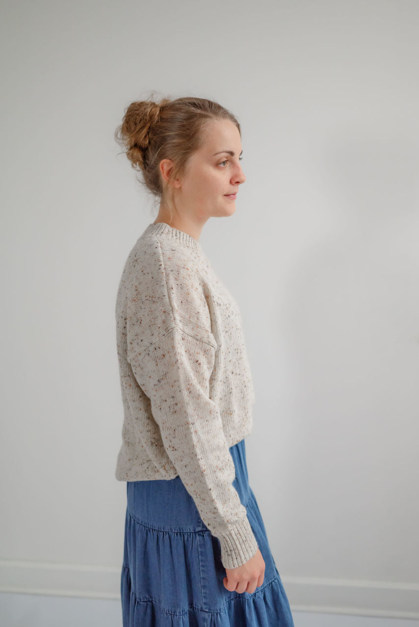 Marlow Speckle Knit Sweater in Oatmeal