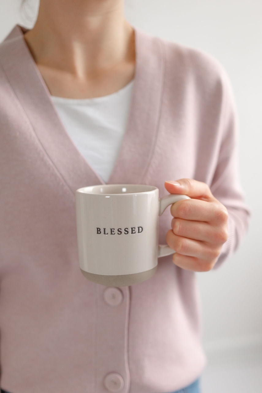 Blessed Stoneware Coffee Mug