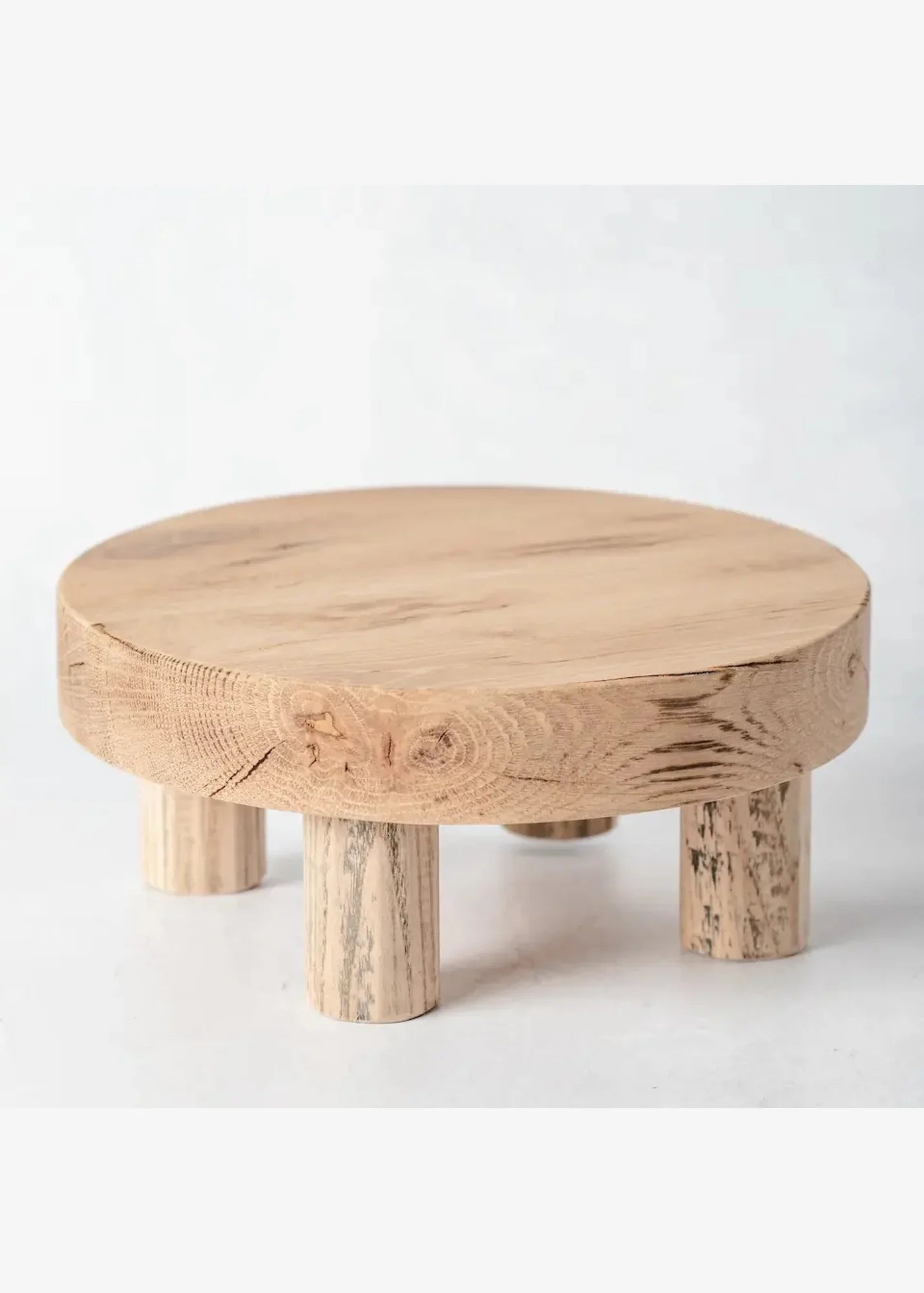 Round Reclaimed Wood Riser Stand - Round Reclaimed Wood Riser Stand - 4" - Salt and Honey
