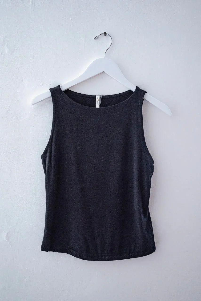 Alora Silky Layering Tank In Black - Alora Silky Layering Tank In Black - S - Salt and Honey