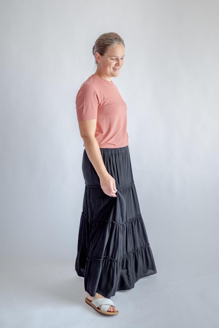 Audrey Maxi Skirt in Black - Audrey Maxi Skirt in Black - undefined - Salt and Honey