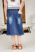 Ava' Girl Knit Denim Skirt in Dark Wash - Ava' Girl Knit Denim Skirt in Dark Wash - undefined - Salt and Honey