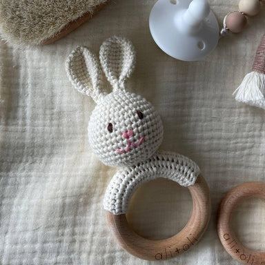 Baby Bunny Teething Rattle Toy - Baby Bunny Teething Rattle Toy - undefined - Salt and Honey