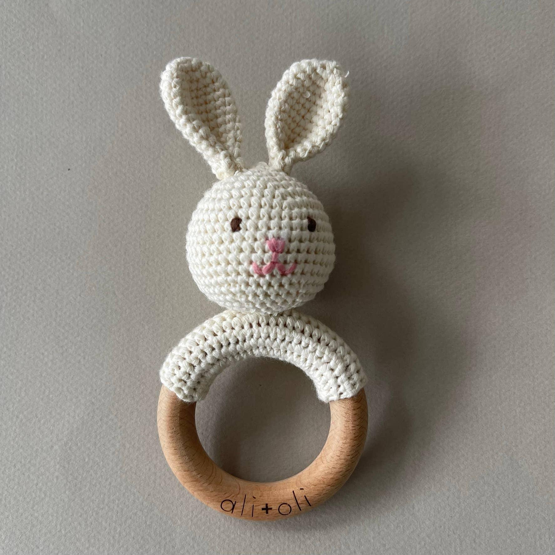Baby Bunny Teething Rattle Toy - Baby Bunny Teething Rattle Toy - undefined - Salt and Honey