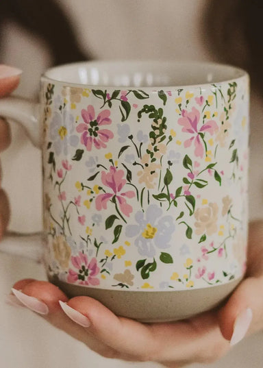 Floral Stoneware Mug - Floral Stoneware Mug - Default Title - Salt and Honey