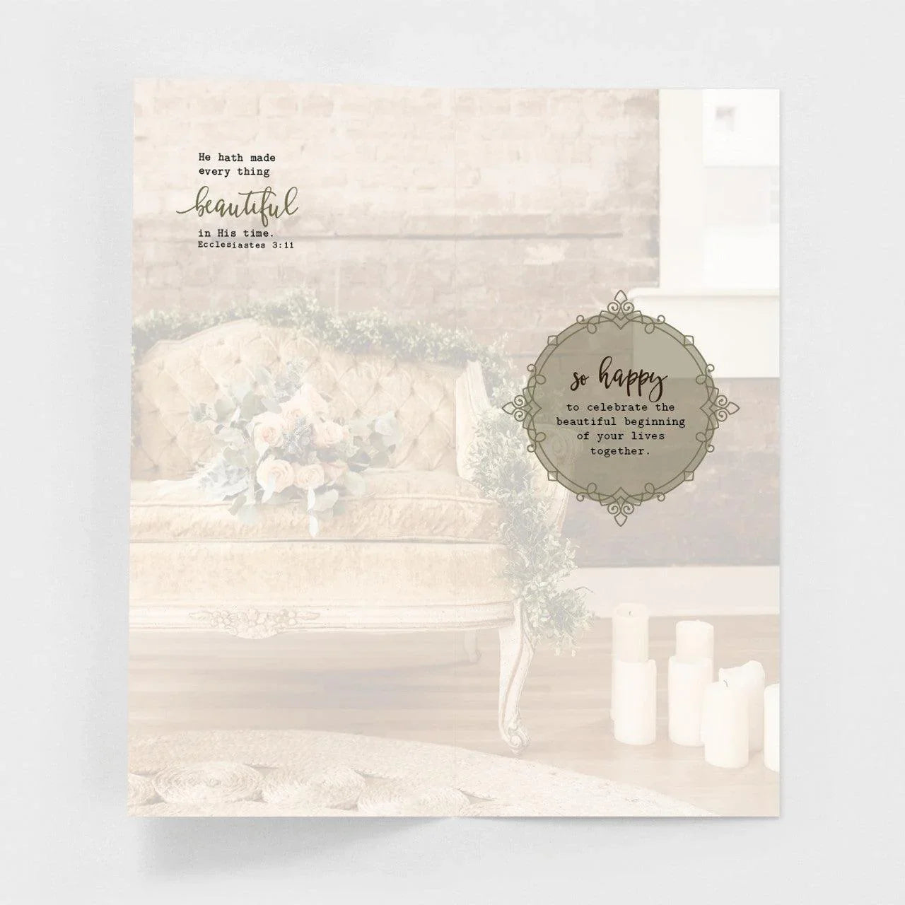 Beautiful Beginnings Wedding Greeting Card - Beautiful Beginnings Wedding Greeting Card - Default Title - Salt and Honey