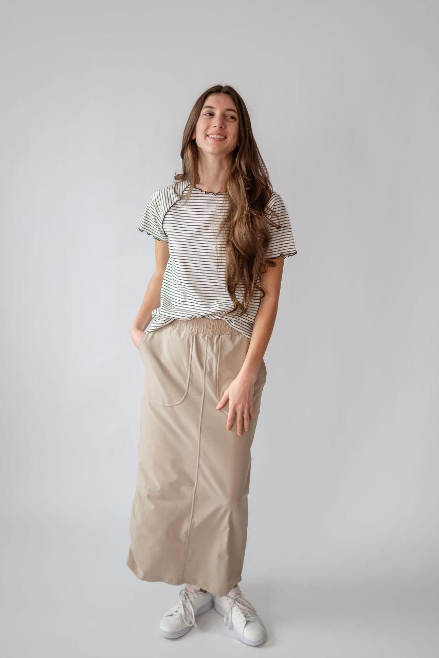 Callie Athletic Skirt in Taupe - Callie Athletic Skirt in Taupe - undefined - Salt and Honey