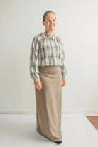 Camille Maxi Knit Skirt in Taupe - FINAL SALE - Camille Maxi Knit Skirt in Taupe - FINAL SALE - XS - Salt and Honey