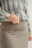 Camille Maxi Knit Skirt in Taupe - FINAL SALE - Camille Maxi Knit Skirt in Taupe - FINAL SALE - XS - Salt and Honey