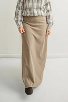 Camille Maxi Knit Skirt in Taupe - FINAL SALE - Camille Maxi Knit Skirt in Taupe - FINAL SALE - XS - Salt and Honey